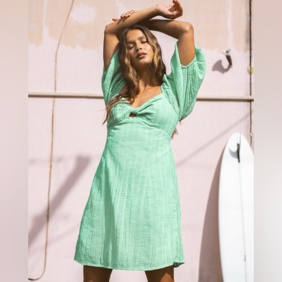 Billabong Sol - Puff Sleeves Mini Dress for Women - Picture 2 of 7